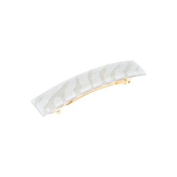 FRANCE LUXE 經典長方形髮夾〈金屬斑馬紋〉