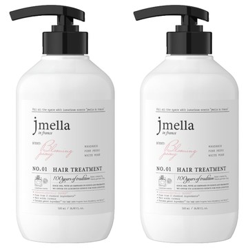 jmella 香氛護髮乳 Blooming Peony 17種胺基酸複合物 法國香料 pH5.0~6.0弱酸性  500ml  2瓶