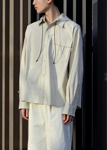 連帽抽繩襯衫