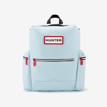 上方開扣尼龍迷你後背包-粉藍