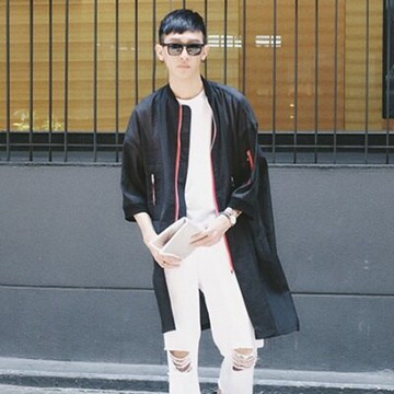 風衣外套長版棒球領大衣-薄款防曬街頭時尚男外套2色73ip6【獨家進口】【米蘭精品】