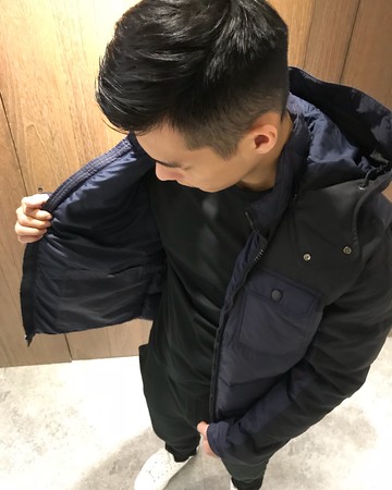 美國百分百【全新真品】Tommy Hilfiger 羽絨 外套 TH 夾克 連帽 軍裝 風衣 深藍 男 S號 I837