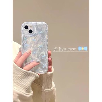 藍色蝴蝶結適用三星s24ultra手機殼硅膠s22韓風s23小清新20fe時尚s21小眾a54a53a52a34高級女note20防摔s10+