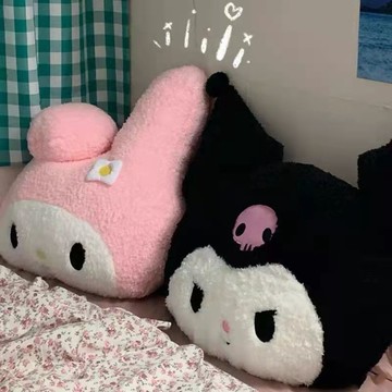 臺灣現/🎀公仔 毛絨公仔超大號庫洛米美樂蒂抱枕靠墊可愛卡通公仔沙發兒童情人節女友禮物