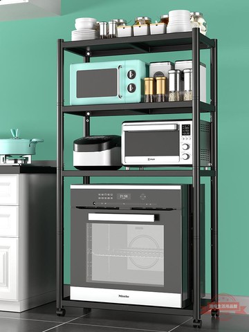 廚房置物架落地式多層微波爐架收納架子不銹鋼多功能烤箱鍋架櫥柜