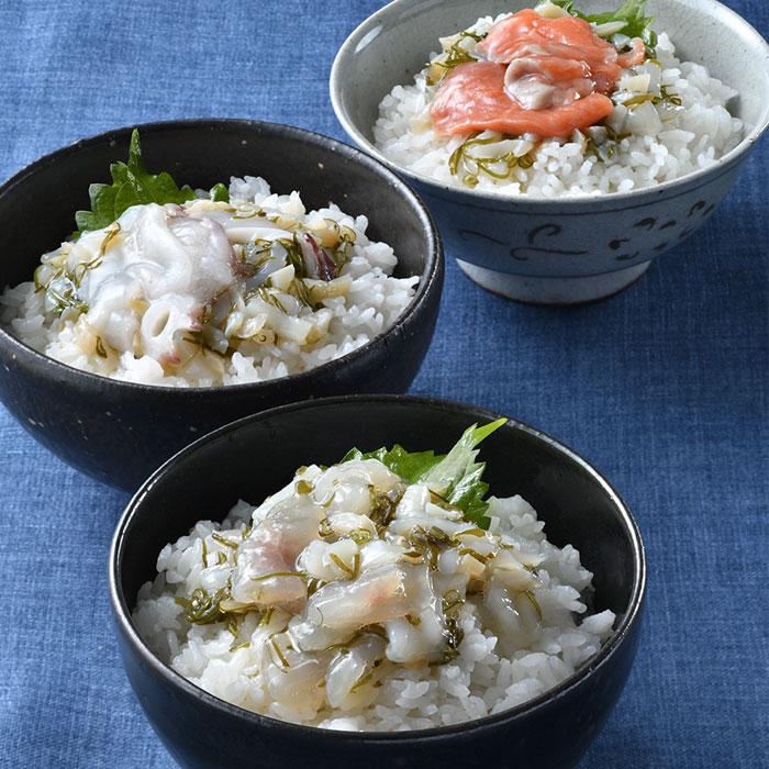 三陸海鮮ぶっかけ丼の具 海鮮丼 どんぶり 海の幸 銀鮭 ヒラメ タコ 宮城 送料無料