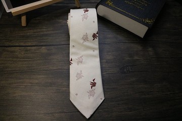浅色千纸鹤领带/小资男独特范/小清新