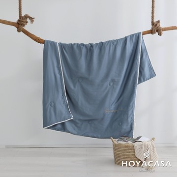 HOYACASA 300織琉璃天絲涼被(150x190cm)｜薄霧藍｜清淺典雅系列