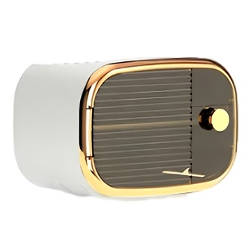 壁掛衛生紙盒 頂部置物台 密封防水防潮設計 底部抽拉  白金單層  1個