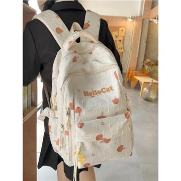 書包女初中生韓版可愛印花大容量校園高中生背包日系大學生雙肩包