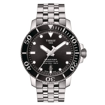 TISSOT 官方授權 SEASTAR1000海星 300米 機械腕錶 錶 手錶 送禮 / T1204071105100 / T120.407.11.051.00