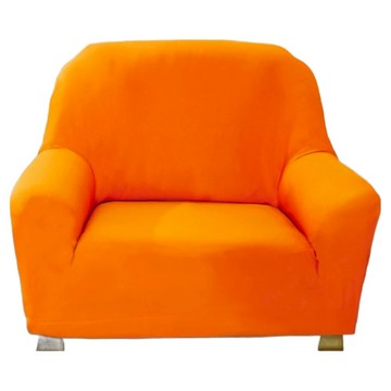 Osun 素色系列 一體成型防蹣彈性沙發套/沙發罩 1人座  1件  橘色  95~140 x 240~290cm