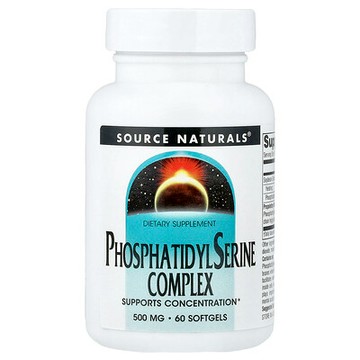 Source Naturals, 磷脂醯絲氨酸絡合物，500 毫克，60 粒軟凝膠