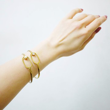 簡約古金黃銅復古 手環
