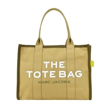 MARC JACOBS THE COLORBLOCK TOTE字母印花帆布托特包-綠