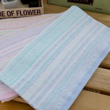 【台灣興隆毛巾】前漂橫紋色紗純棉毛巾 6條毛巾組