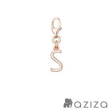 aziza 玫瑰金英文字母吊飾-S (吊飾小物)