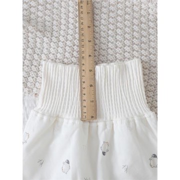 寶寶薄棉褲子外穿嬰兒高腰護肚褲夾棉60g保暖褲免脫大PP睡褲秋冬