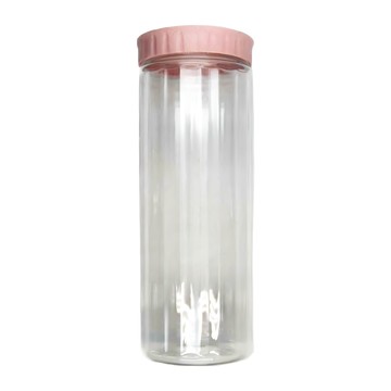 FAmILyLIFE 生活 疊疊樂多功能防潮保鮮密封罐 草莓粉 1600ml  10 x 26.3cm  3個