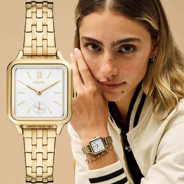FOSSIL Colleen 復古方形女錶-28mm BQW3832