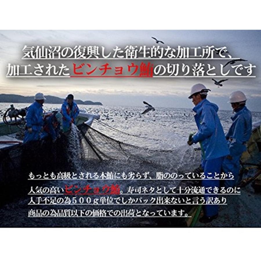 天然ビンチョウマグロの切り落とし 500g×5P 宮城県