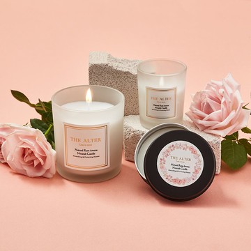 玫景良辰 l 玫瑰保養蠟燭__固態精油 浪漫香氛 潤澤肌膚 手工限量