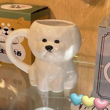 【小悅居】精緻可愛水杯小狗陶瓷馬克杯居家喝水杯咖啡杯高顏值生日禮物實用網紅同款、熱門單品 人氣好物