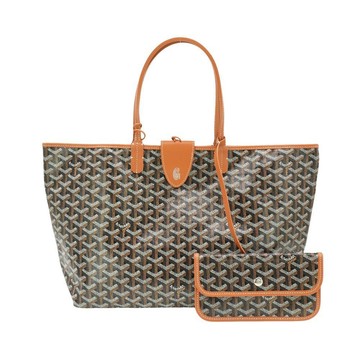 Goyard Saint Louis PM 印花帆布手提托特包(黑棕)