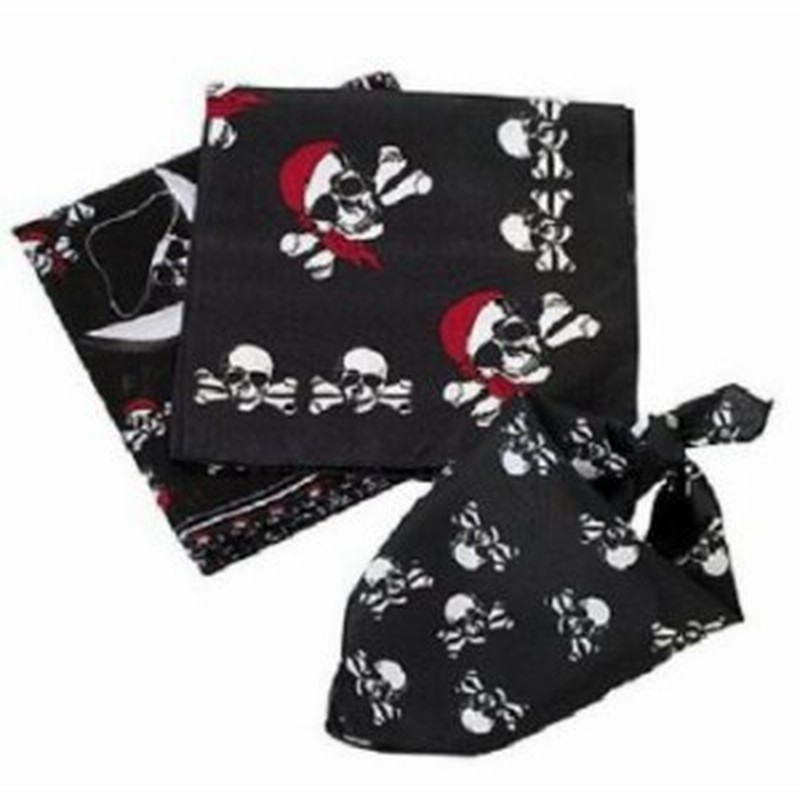 バンダナ ドクロデザイン 海賊風 ブラック 12枚セット 通販 Lineポイント最大1 0 Get Lineショッピング