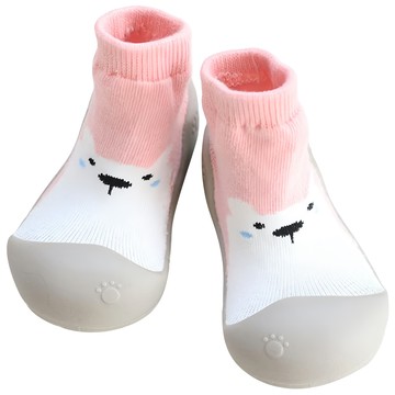 bebehome 寶寶膠底學步鞋 18~19 粉北極熊  可愛舒適學步好幫手