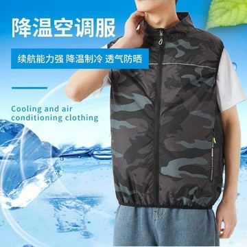空調服 風扇衣 製冷馬甲 降溫背心 男女防曬薄款工作服 夏季戶外釣魚騎車建築工地防暑透氣 長效送風涼爽休閒穿搭 新款必備