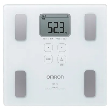 OmROn 歐姆龍 體脂計 HBF-214 白色  精準測量體重體脂  1個
