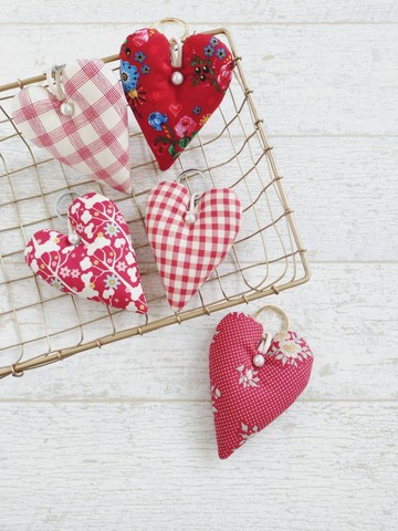 現貨!【IFV/草本香氣吊飾/鑰匙圈】愛心款 玫瑰花 日本布 美國布