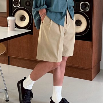 【Metanoia】🇰🇷韓製 卡其寬鬆短褲