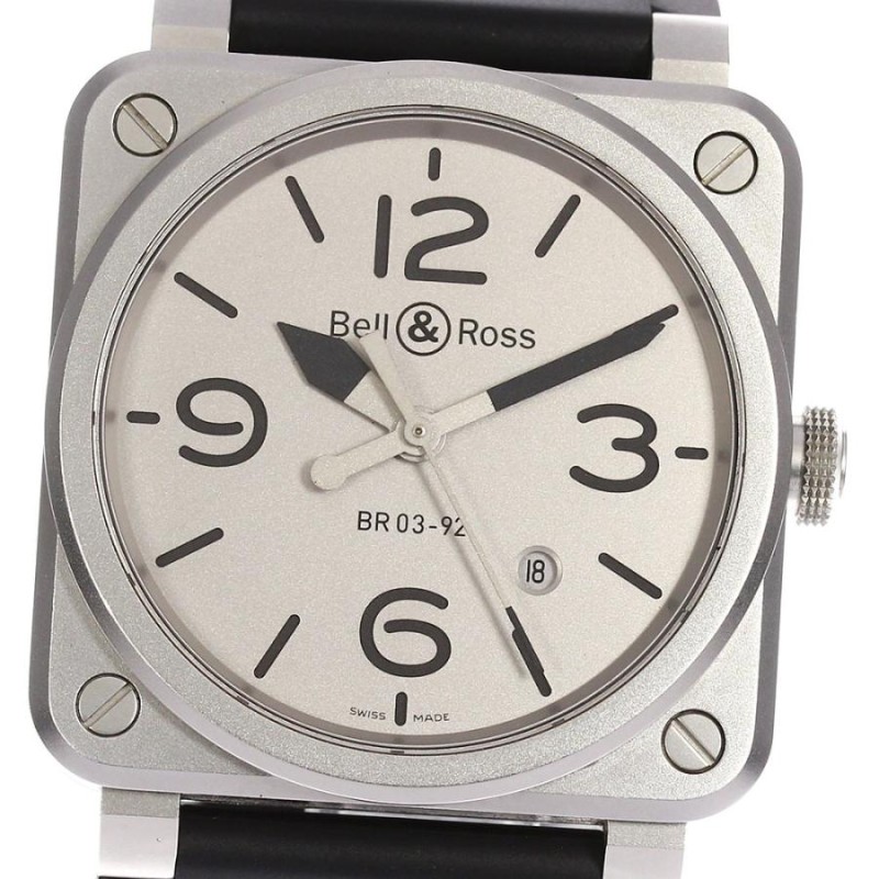 ☆良品☆箱・保証書付き【Bell＆Ross】ベル＆ロス BR03-92 デイト 自動巻き メンズ | LINEショッピング