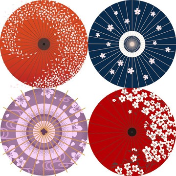 古風油紙傘綢布印花傘飯店吊頂傘古典裝飾傘COS傘中國風裝修傘 z7312