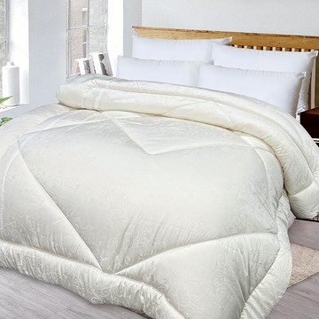 【多利寶寢具】INDIAN_100%純天然法國羊毛被(緹花布)-6*7尺