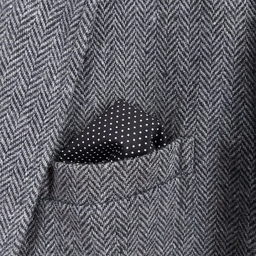 Pocket Square - ฺBlack Polka Dot
