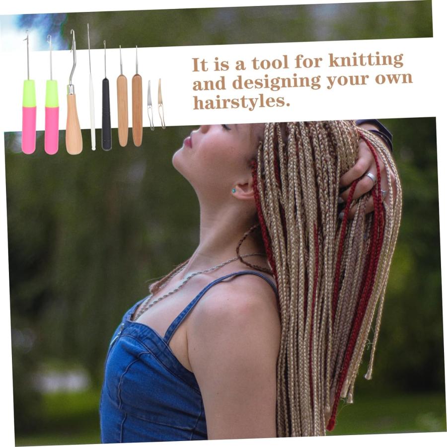 EXCEART Set Dreadlocks Braid Hair Braiding Tool Hair Set Knit Set Hair Weaving Crochet Dreadlock Crochet Hooks Tools Hair Braiding Accessory Brai