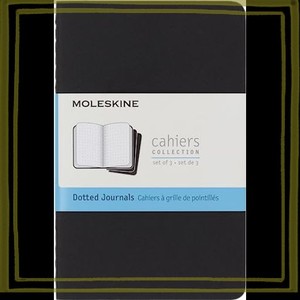 MOLESKINE CAHIER JOURNAL, POCKET, DOTTED, BLACK (3.5 X 5.5)