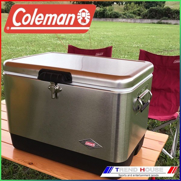 中古】 Coleman コールマン スチールベルトクーラーボックス 54QT