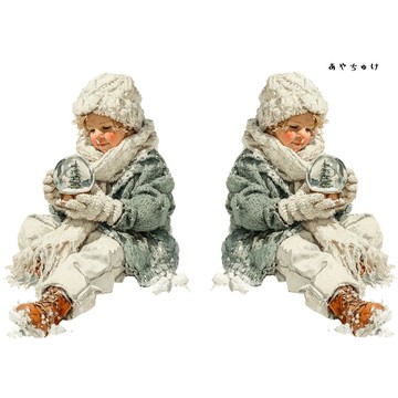 【11月新品2】08-108-0112 人物貼紙 聖誕復古風