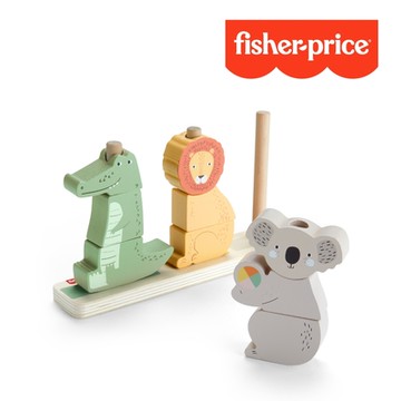 奇哥 Fisher-Price 費雪 木製動物疊疊樂