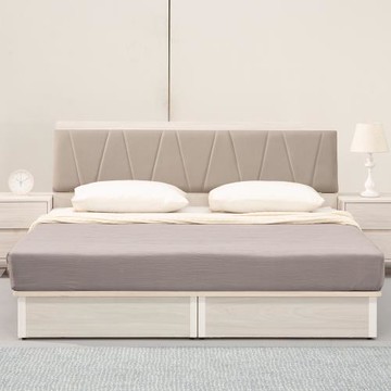 【直人木業】SWEET極簡風白榆木6尺雙人加大(大四抽)床組