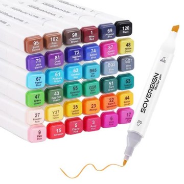 白桿馬克筆批發雙頭油性速干彩筆水性學生美術生兒童涂鴉彩色畫筆