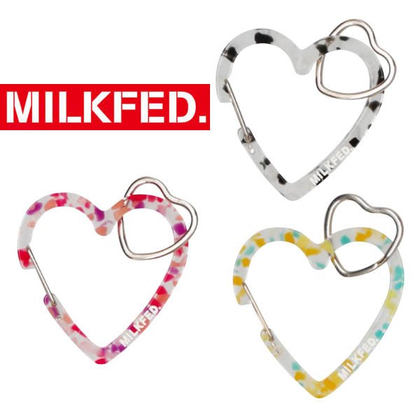 お気にいる】 ポスト便可 MILKFED. ミルクフェド エヌ ハート カラビナ キーホルダー N HEART CARABINER 03191061  リュック バックパック highart.com.eg