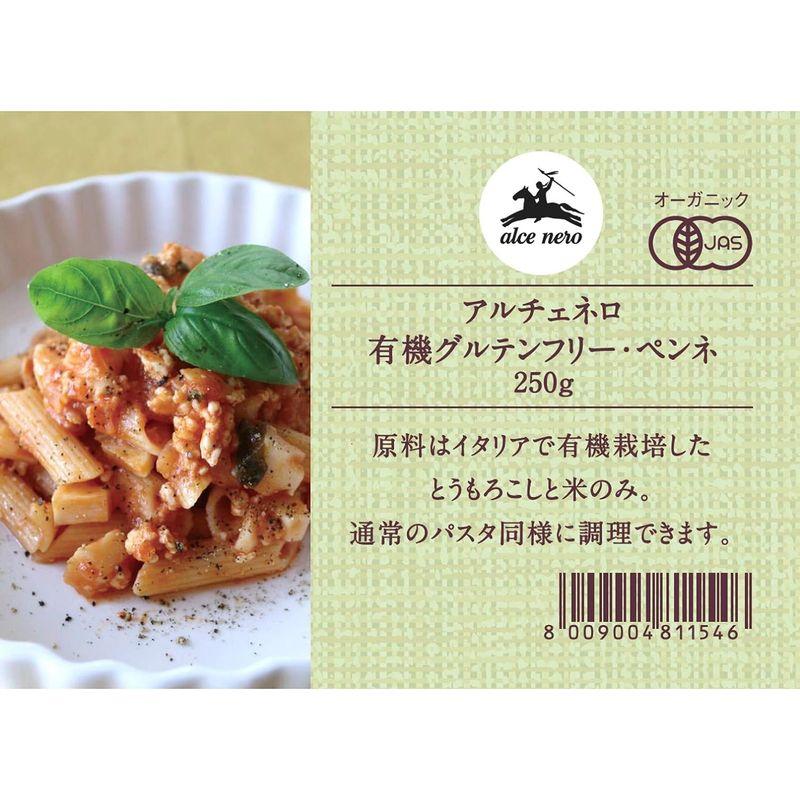 ALCE NERO(アルチェネロ) 有機 グルテンフリー ペンネ 250g (オーガニック イタリア産 小麦不使用)