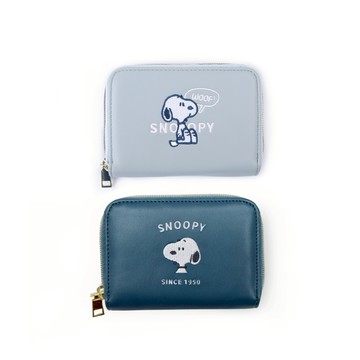 Peanuts史努比皮質短夾零錢包-Norns Original Design Snoopy 多層卡夾