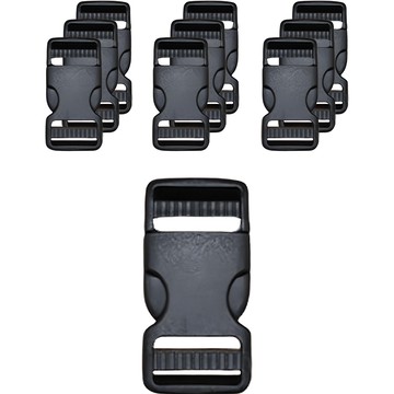 塑膠皮帶扣 25mm 黑色 10入  10個