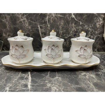 現貨供應 弘喧 描金供杯 蓮花 荷花 聖水杯 陶瓷 佛前 佛堂用品 茶杯 三連杯 佛水杯 花杯 觀音 菩薩 白玉 瓷器